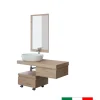 Mobile bagno sospeso "shelf" rovere con cassetti, 120x50x8 cm
