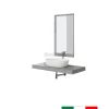 Mobile bagno sospeso "shelf" finitura cemento, 120x50x8 cm