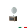 Mobile bagno sospeso "urban" con specchio e cassetti, 80x47x49 cm