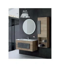 Mobile bagno sospeso "urban" con specchio e cassetti, 100x47x49 cm