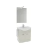 Mobile bagno sospeso "zaffiro" rovere bianco, 53,5x30x65 cm