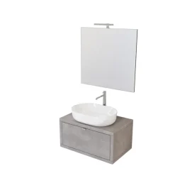 Mobile bagno "tintoretto" cemento, 80 cm