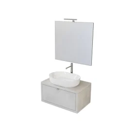 Mobile bagno "tintoretto" grigio, 80 cm
