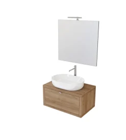 Mobile bagno "tintoretto" rovere, 80 cm