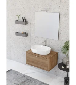 Mobile bagno "tintoretto" rovere, 80 cm