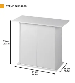 Mobile in legno per acquario - stand bubai 80 nero, 81 x 36 x h 73 cm - ferplast