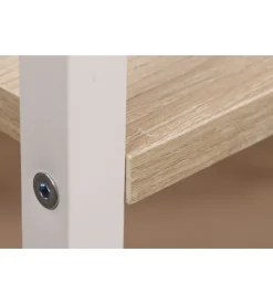 Mobile lavatrice "janet" bianco e legno, 68x24x165 cm