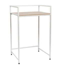 Mobile lavatrice "janet" bianco e legno, 68x60x107 cm