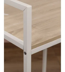 Mobile lavatrice "janet" bianco e legno, 68x60x107 cm