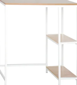 Mobile lavatrice "janet" bianco e legno, 90x60x93 cm