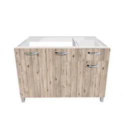 Mobile sottolavello 3 ante e cassetto "soft", 120 cm