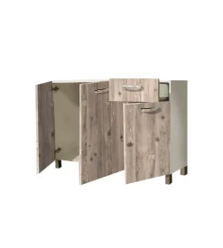 Mobile sottolavello 3 ante e cassetto "soft", 120 cm