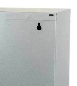 Mobileco 3 secchi 18 litri acciaio grigio, 34x25x136 cm