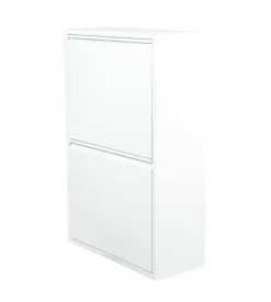 Mobileco 4 secchi 18 litri lamiera bianca, 60x93x25 cm