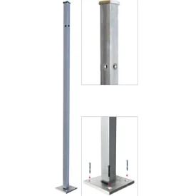 Montante angolare per pannelli di recinzioni  h100 cm in ferro zincato