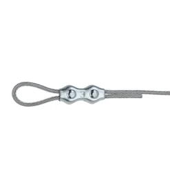 Morsetto duplex per funi ø 3 mm. in acciaio zincato