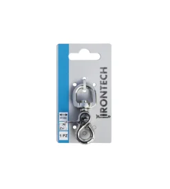 Moschettone a forbice con anello girevole