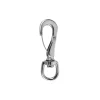 Moschettone a scatto con anello girevole 90 mm.