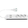 Multipresa smart wifi, compatibile con alexa e google home, 3 uscite schuko, 4 usb a, spina 16a, controllo vocale o remoto con app view - vimar