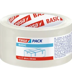 Nastro adesivo tesa "basic" trasparente in pp acrilico 66 mt x 50 mm