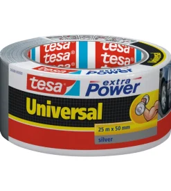 Nastro adesivo tesa "extra power" colore argento, 25 mt x 50 mm