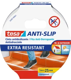 Nastro antiscivolo anti-slip trasparente, 25 mm x 5 mt - tesa