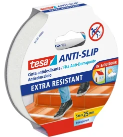 Nastro antiscivolo anti-slip trasparente, 25 mm x 5 mt - tesa