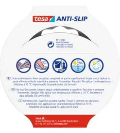 Nastro antiscivolo anti-slip nero, 50 mm x 5 mt - tesa