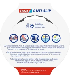 Nastro antiscivolo anti-slip nero, 25 mm x 5 mt - tesa