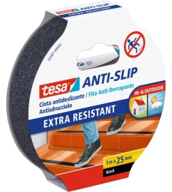Nastro antiscivolo anti-slip nero, 25 mm x 5 mt - tesa