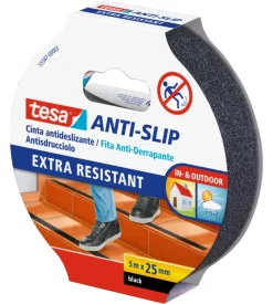 Nastro antiscivolo anti-slip nero, 25 mm x 5 mt - tesa