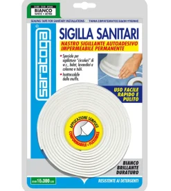 Nastro sigillante autoadesivo per sanitari.