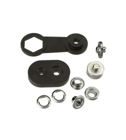 Occhioli ottone nichelato 8,5 mm. - ottone nichelato - 24 pz.