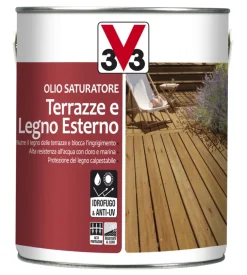 Olio saturatore - terrazze e legno esterno - incolore - 2,5 litri