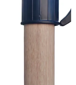 Ombrellone da giardino rotondo con braccio laterale eurogarden con illuminazione led effetto legno taupe 3x3 m