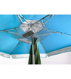 Ombrellone da spiaggia brunner "solado" in alluminio e poliestere azzurro diametro 200 cm