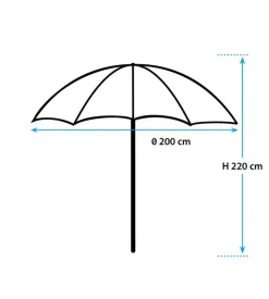 Ombrellone da spiaggia brunner 