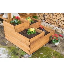 Orto da esterno in legno four, 90x90 cm