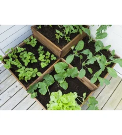 Orto da esterno in legno four, 90x90 cm