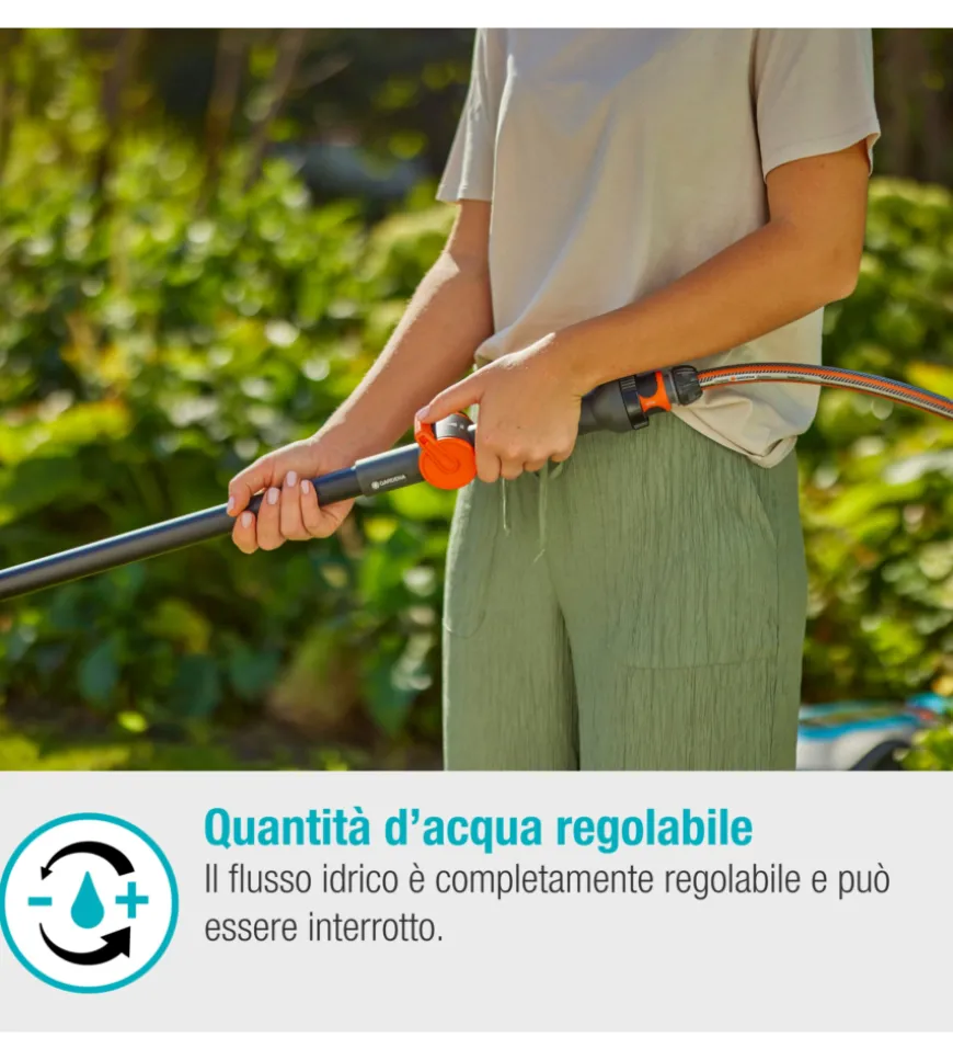 Outlet - usato per prova - set manico per pulizia gardena "cleansystem hard" per superfici resistenti