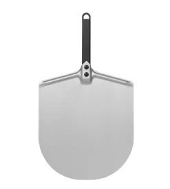 Pala per pizza gimetal "amica" con manico nero 25 cm e testa in alluminio 30 cm