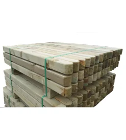 Palo da esterno arrotondato in legno di pino 7x7x120 cm