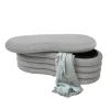 Panca contenitore bellahome "goccia" grigio 106x43x42 cm