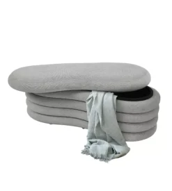 Panca contenitore bellahome "goccia" grigio 106x43x42 cm