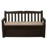 Panchina cassapanca keter "eden storage bench" in resina marrone, 140x60x84 cm