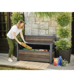 Panchina con contenitore keter 