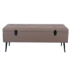Panchina contenitore bellahome "lisa" in tessuto marrone, 102x44x40 cm