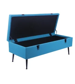 Panchina contenitore bellahome "lisa" in tessuto carta da zucchero, 102x44x40 cm