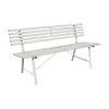 Panchina da esterno solaria "gallipoli" in ferro avorio 3 posti 150x57x76 cm