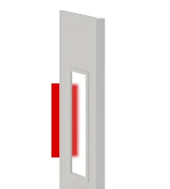 Pannello aggiuntivo per porta a soffietto da interno "luciana" bianco con vetro 15x1 cm